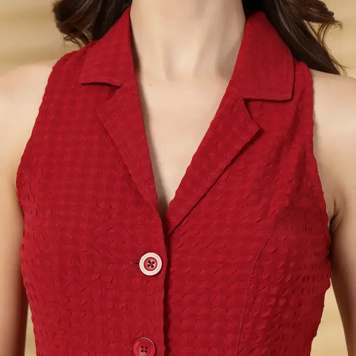 BEING NAUGHTY Shirt Collar Shirt Dress, Red