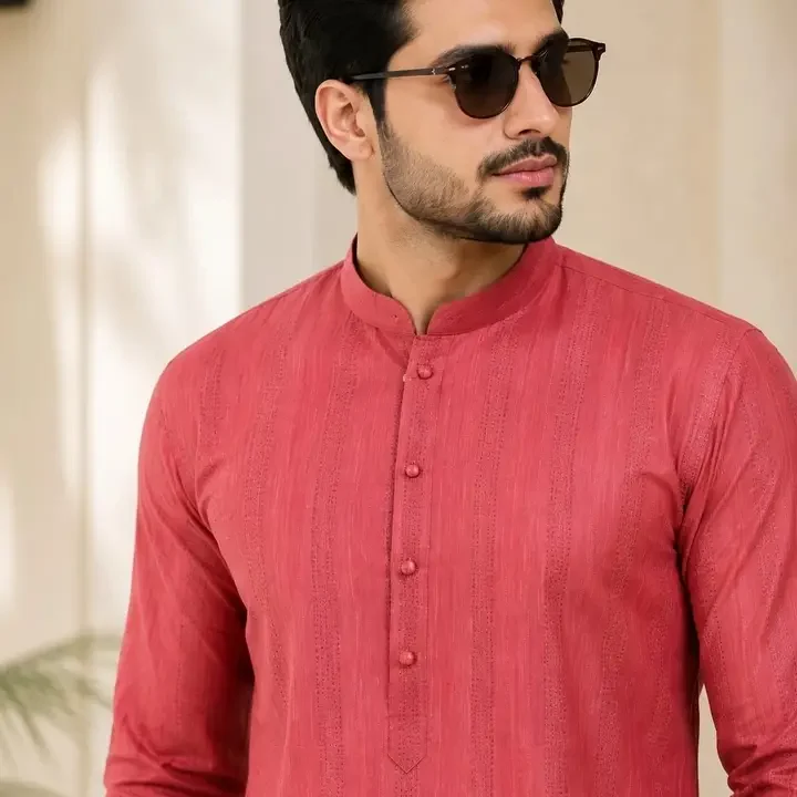 Jagdish Garments Men Kurta, Peach