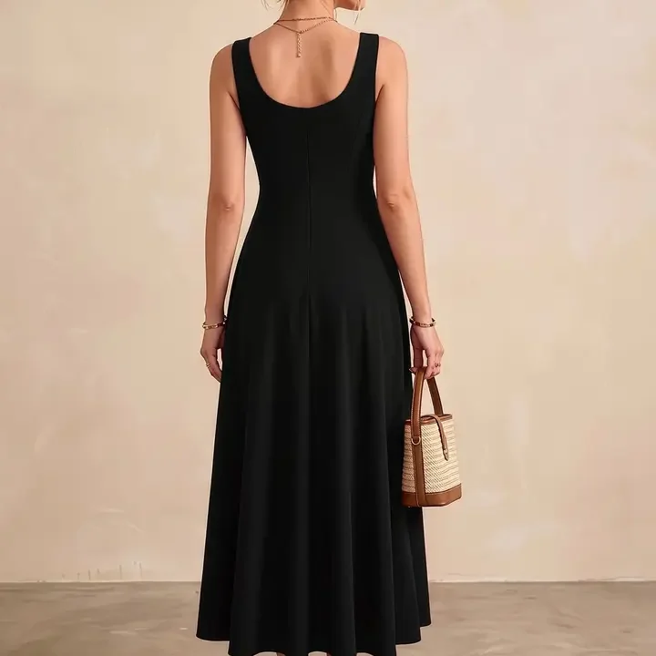 MULVARI A-Line Midi Dress, Black