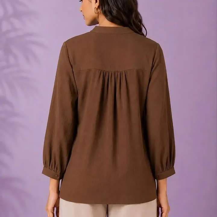 Kasendra Top, Brown
