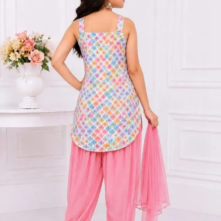Litil Stellas Print Halter Neck Dress, Pink